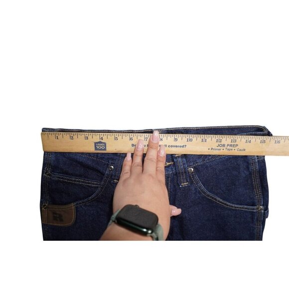 Wrangler RIGGS Workwear Jeans 30x32 Dark Blue Denim Heavy Duty - Picture 15 of 16